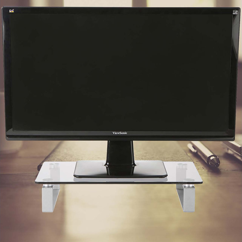 Mind Reader Glass Monitor Stand & Reviews Wayfair